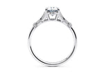 Jasmine Vintage Platinum Oval Engagement Ring
