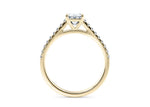 1477 Vintage Yellow Gold 18k Emerald Engagement Ring