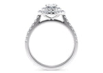 Empress Halo Platinum Oval Engagement Ring