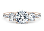Lisbon Trilogy Rose Gold 18k Cushion Engagement Ring