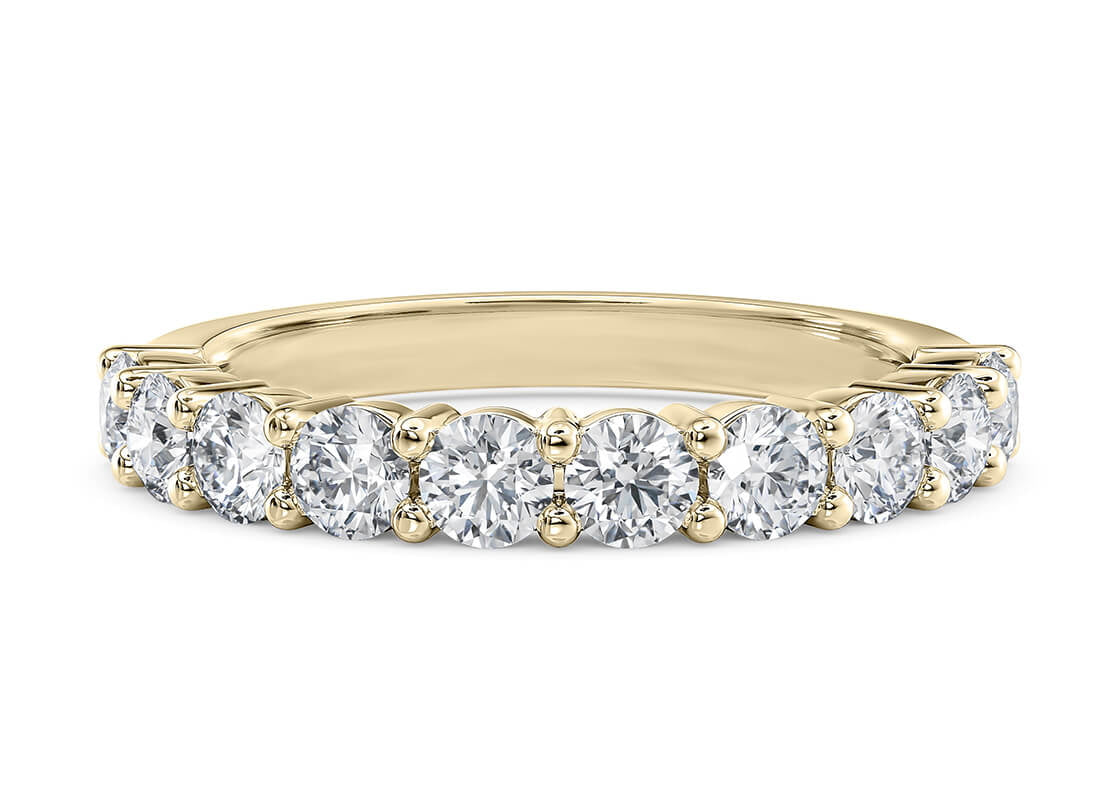 Mayfair Half Set Yellow Gold 18k Natural Eternity Ring