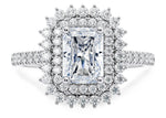 Berkeley Halo Platinum Radiant Engagement Ring