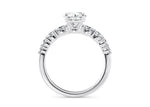 Lyra Diamond Band Platinum Round Engagement Ring