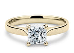 Contour Solitaire Yellow Gold 18k Princess Engagement Ring