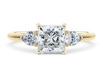 Florence Trilogy Yellow Gold 18k Princess Engagement Ring