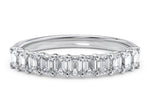 Regent Emerald Half Set White Gold 18k Natural Eternity Ring