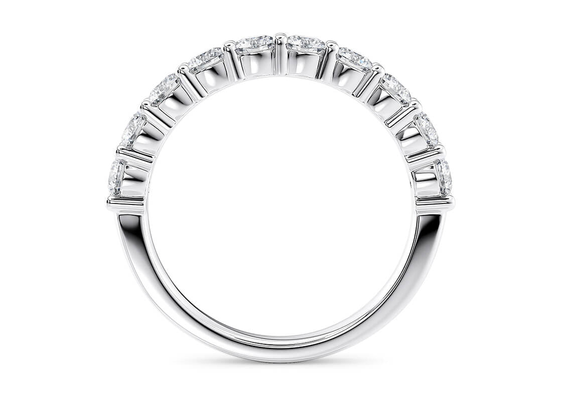 Mayfair Half Set White Gold 18k Natural Eternity Ring