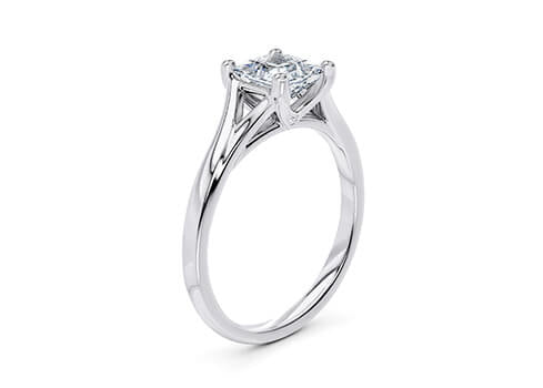 Hanover Solitaire Platinum Princess Engagement Ring