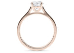 Contour Solitaire Rose Gold 18k Round Engagement Ring