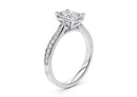 Victoria Diamond Band Platinum Radiant Engagement Ring