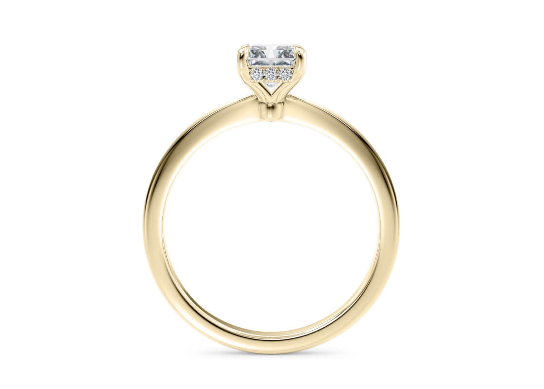 Starlight Solitaire Yellow Gold 18k Radiant Engagement Ring