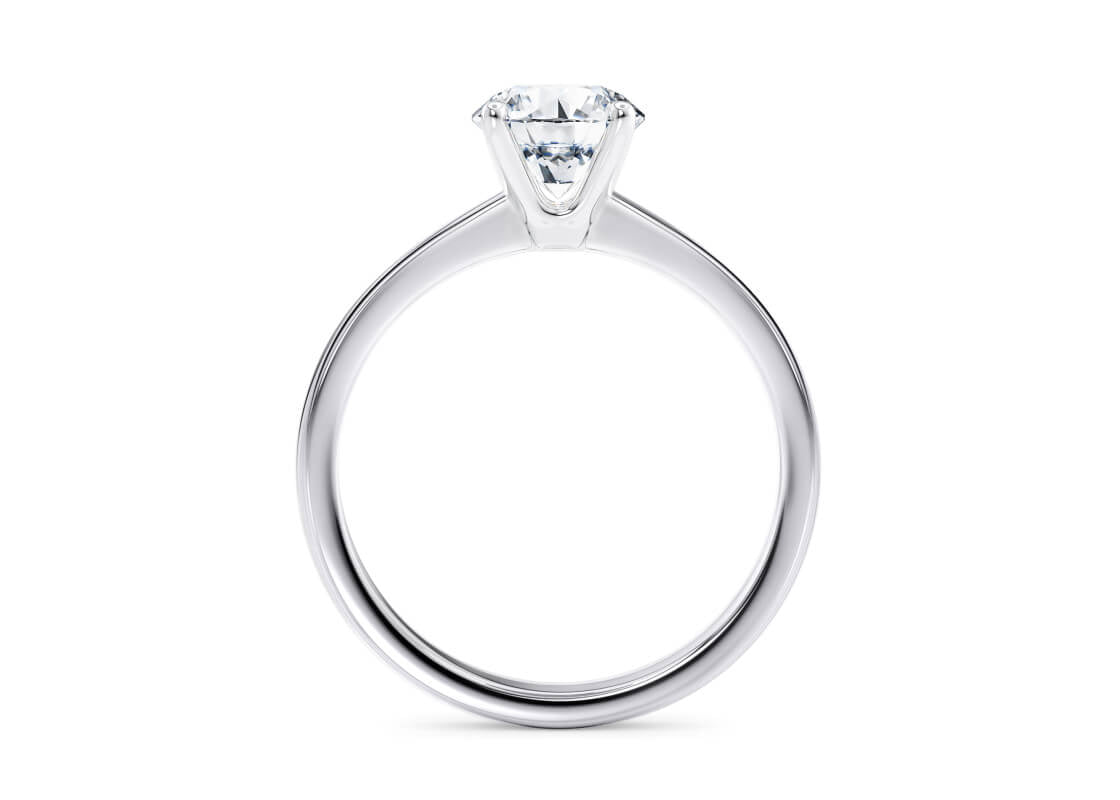 1477 Classic Solitaire Platinum Round Engagement Ring