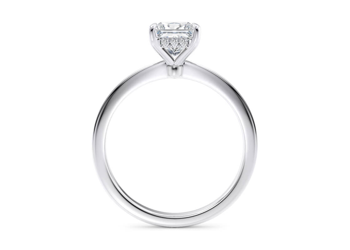 Starlight Solitaire Platinum Princess Engagement Ring