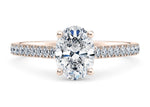 1477 Vintage Rose Gold 18k Oval Engagement Ring