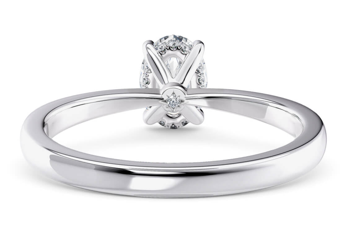 Starlight Solitaire Platinum Oval Engagement Ring