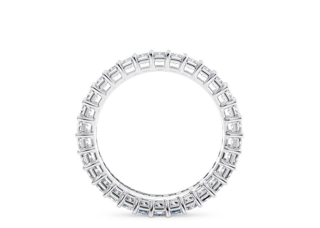 Regent Emerald Full Set White Gold 18k Natural Eternity Ring