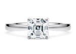Delicacy Solitaire Platinum Asscher Engagement Ring