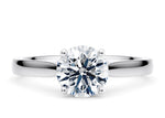 Contour Solitaire White Gold 18k Round Engagement Ring