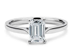 Contour Solitaire Platinum Emerald Engagement Ring