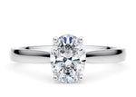 Contour Solitaire White Gold 18k Oval Engagement Ring