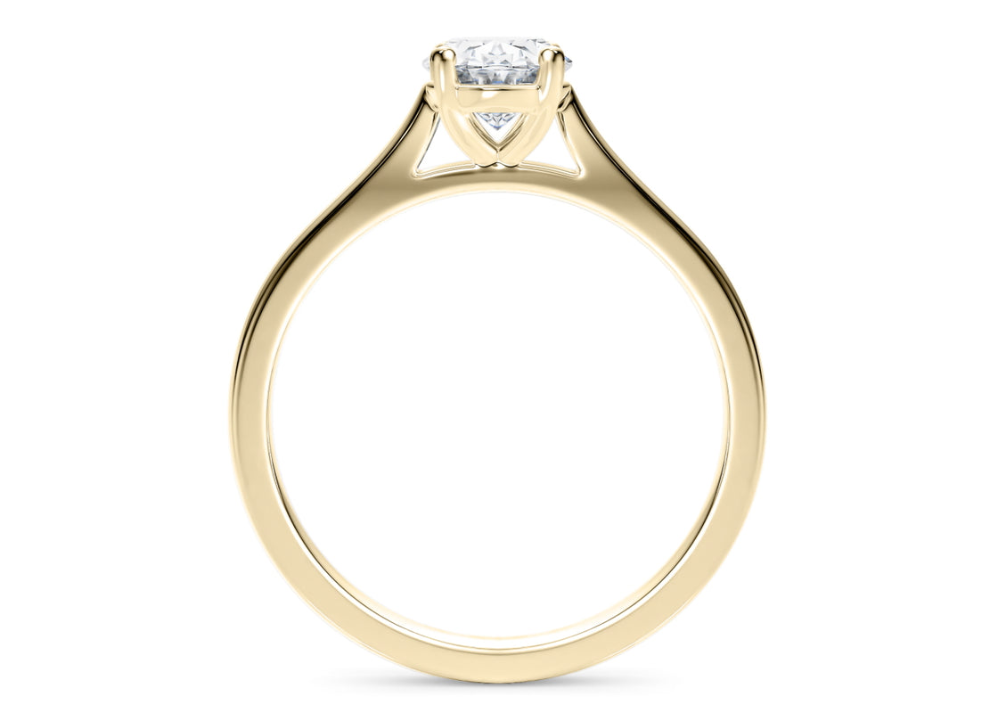 Contour Solitaire Yellow Gold 18k Oval Engagement Ring