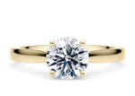 Contour Solitaire Yellow Gold 18k Round Engagement Ring