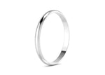 D-Shape White Gold 18k Wedding Band