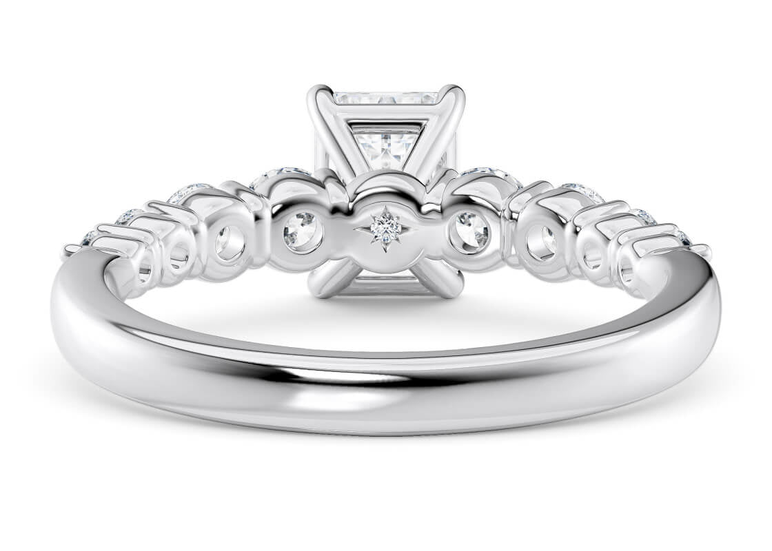 Lyra Diamond Band Platinum Emerald Engagement Ring