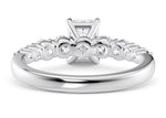 Lyra Diamond Band Platinum Emerald Engagement Ring