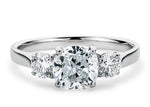 Roma Trilogy Platinum Cushion Engagement Ring