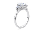 Roma Trilogy Platinum Oval Engagement Ring