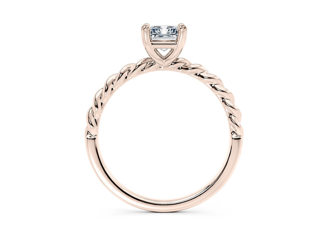 Ascot Solitaire Rose Gold 18k Radiant Engagement Ring