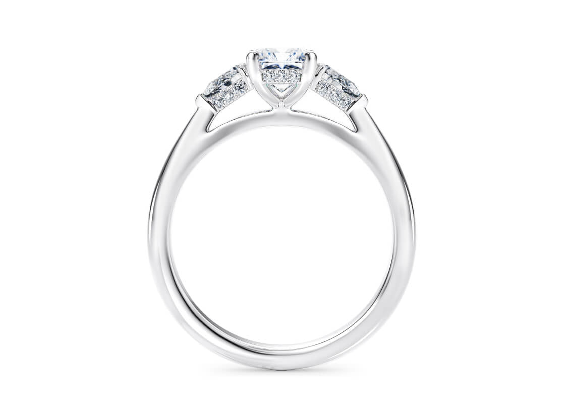 Florence Trilogy Platinum Radiant Engagement Ring