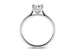 Contour Solitaire Platinum Asscher Engagement Ring