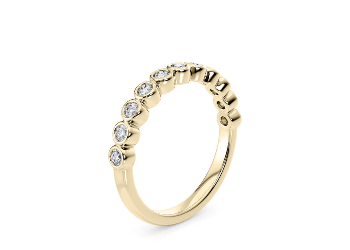 Tea Petite Eternity Yellow Gold 18k Full Set Natural Eternity Ring
