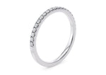 Vogue White Gold 18k Half Set Eternity Ring