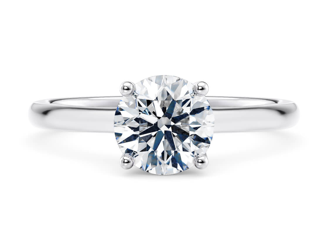 Paloma Solitaire Platinum Round Engagement Ring