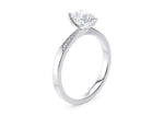 Delicacy Vintage Platinum Pear Engagement Ring