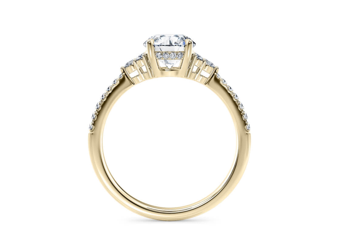 Gaia Vintage Yellow Gold 18k Round Engagement Ring