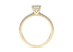 Aria Diamond Band Yellow Gold 18k Emerald Engagement Ring