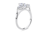 Roma Trilogy Platinum Pear Engagement Ring