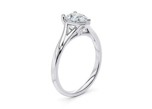 Hanover Solitaire Platinum Pear Engagement Ring