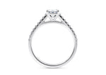 1477 Vintage Platinum Emerald Engagement Ring