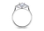 Roma Trilogy Platinum Cushion Engagement Ring