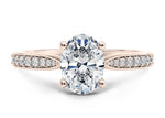 Victoria Diamond Band Rose Gold 18k Oval Engagement Ring