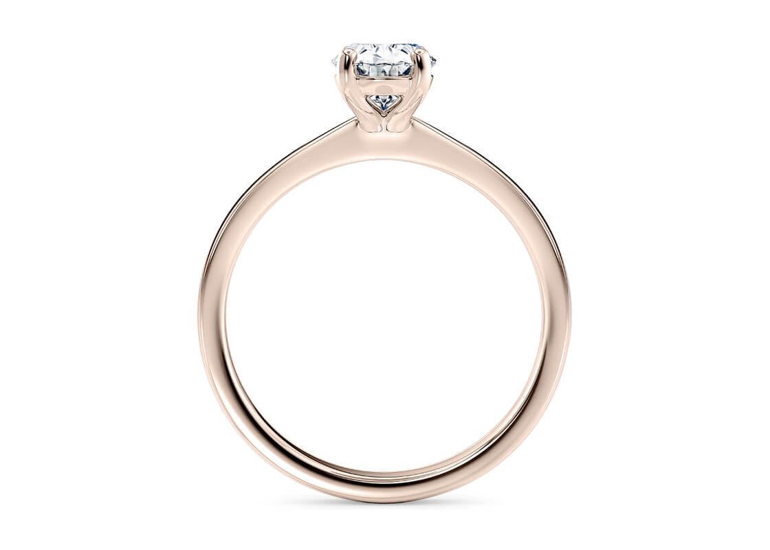 Delicacy Solitaire Rose Gold 18k Oval Engagement Ring