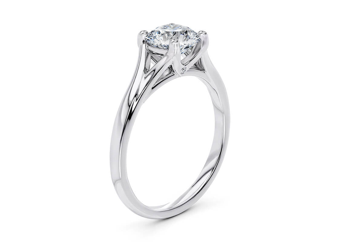 Hanover Solitaire Platinum Round Engagement Ring
