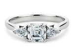 Barcelona Trilogy Platinum Asscher Engagement Ring