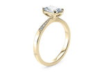 Delicacy Vintage Yellow Gold 18k Emerald Engagement Ring
