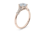 Jasmine Vintage Rose Gold 18k Cushion Engagement Ring